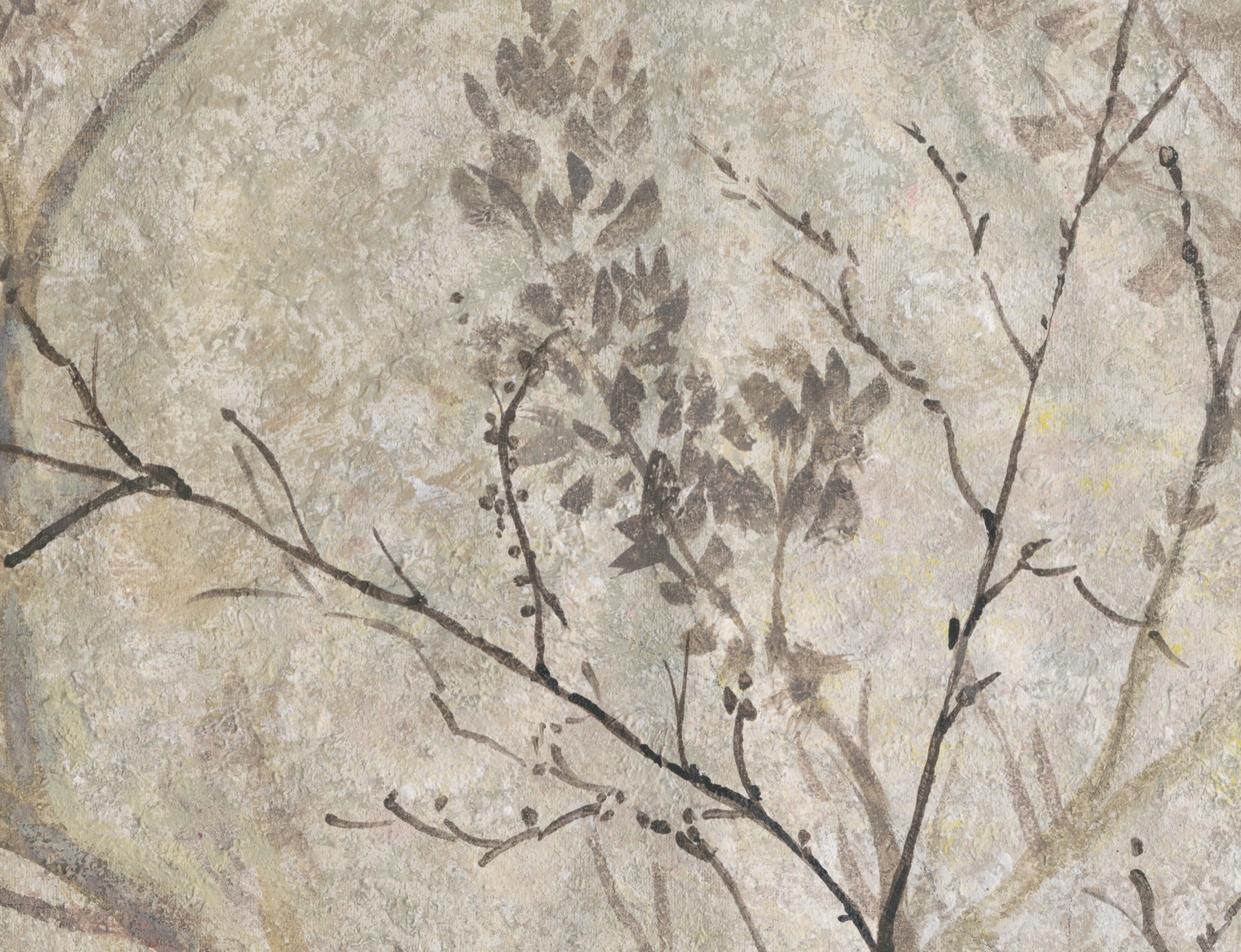 Silent Canopy printed textile and tactile surface, close detail